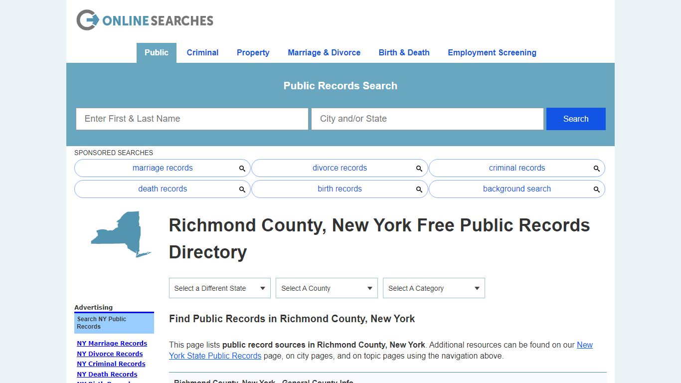 Richmond County, New York Public Records Directory